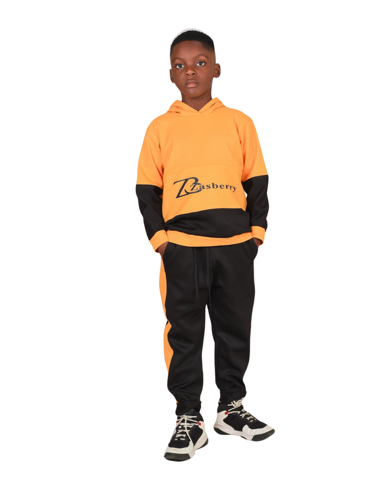 Zasberry Boy Kid Two Piece Set With Print Logo