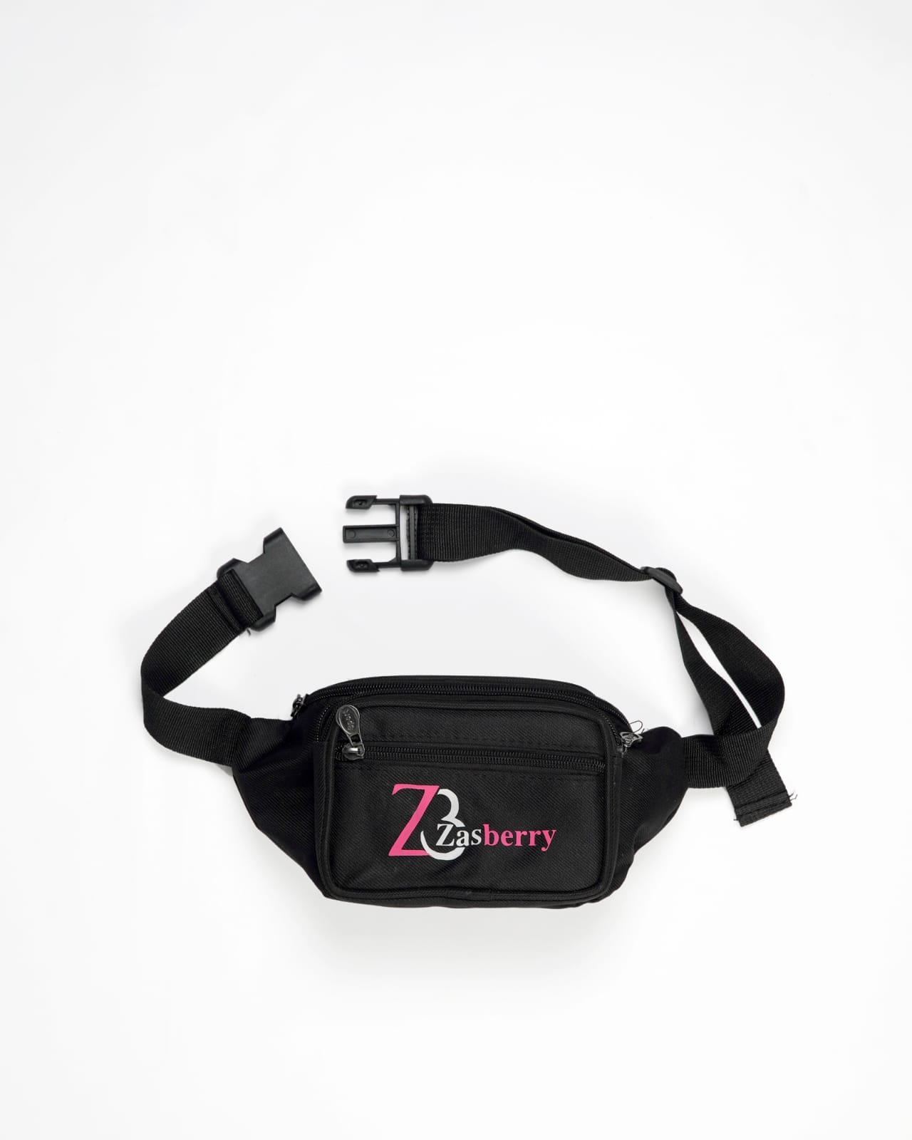 Zasberry Printed Logo Waist Bag Black