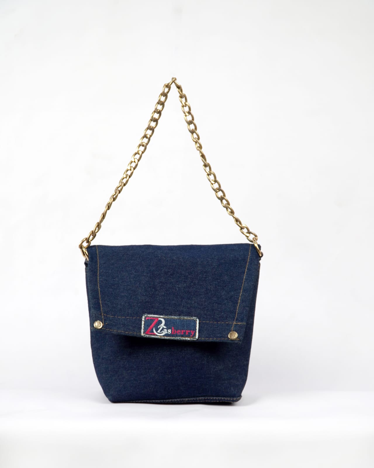 Zasberry Denim Jean Bag With Embroidery Logo