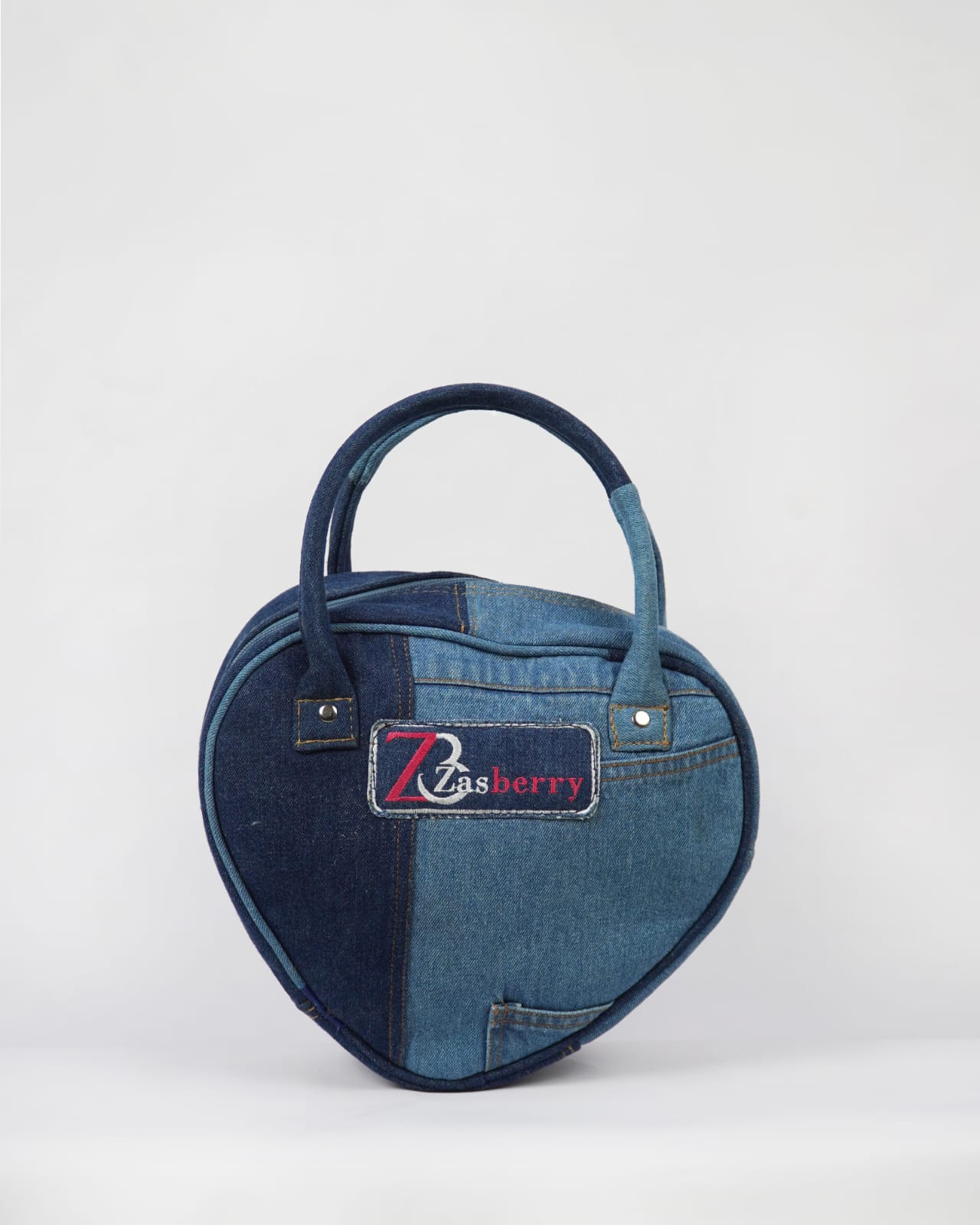 Zasberry Classic Love Shaped Logo Jeans Bag