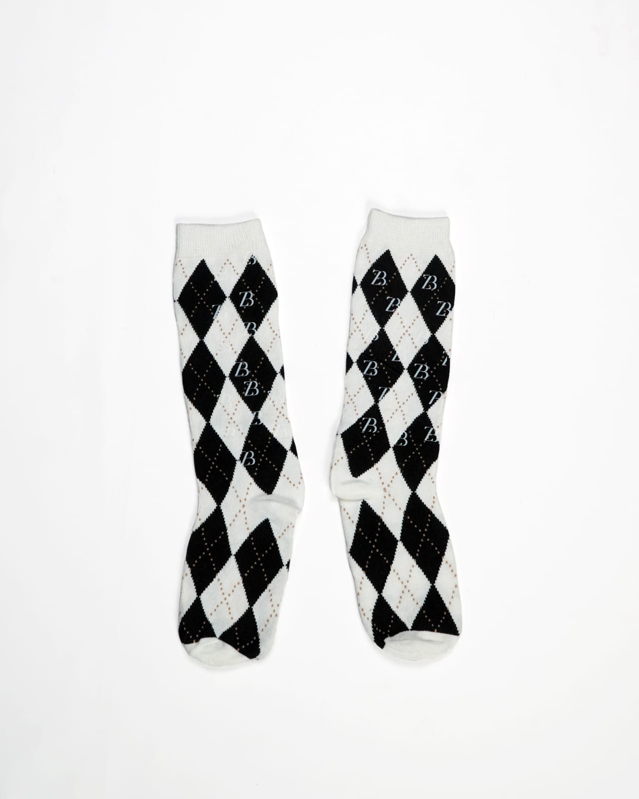 Zasberry Unisex White/Black Stockings