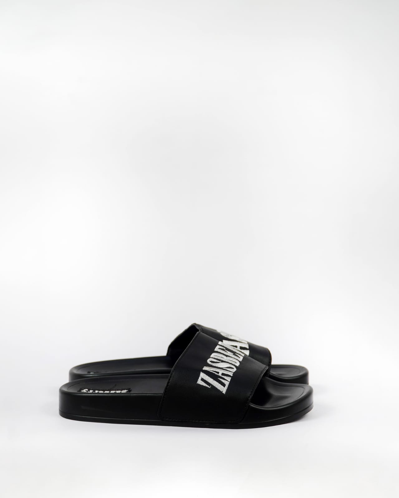 Zasberry Embroidery Slide Sandals With Logo
