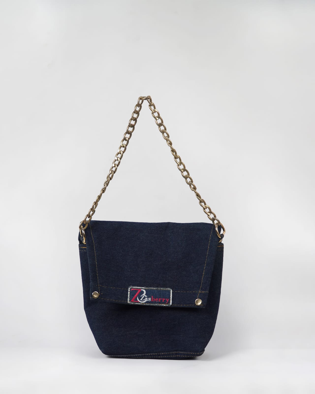 Zasberry Denim Jean Bag With Embroidery Logo