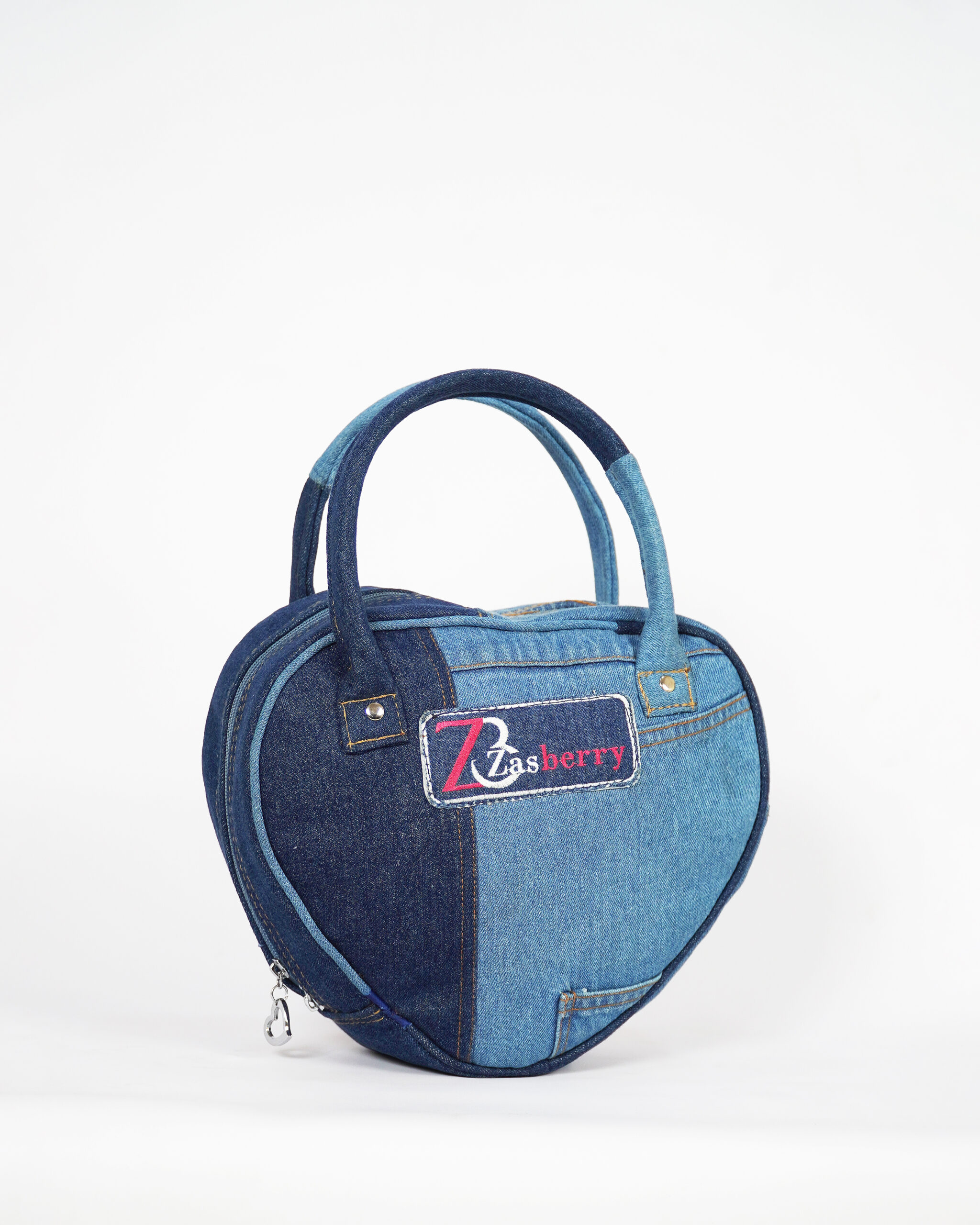 Zasberry Classic Love Shaped Logo Jeans Bag