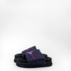Zasberry Women Jeans Wedge Slide With Logo Embroidery