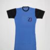 Zasberry Women's T-Shirt Dress Light Blue/Black Hand