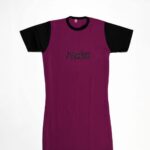 Zasberry Women's T-Shirt Dress Purple/Black Hand