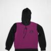 Zasberry Unisex Hoodie Top Purple/Black Hand With Logo Print