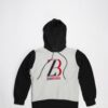 Zasberry Unisex Hoodie Top With White/Black Hand Colored Logo Print