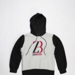 Zasberry Unisex Hoodie Top With White/Black Hand Colored Logo Print