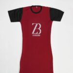 Zasberry Women's T-Shirt Dress Red/Black Hand