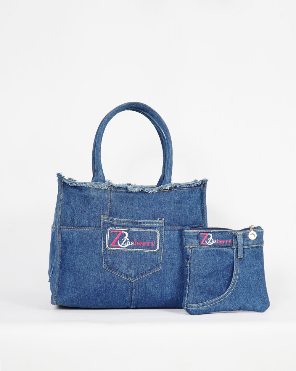Zasberry Luxury 2Piece Denim Jeans Bag