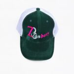 Zasberry Embroidery Green Suede/White Face Cap