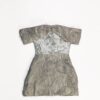 Zasberry Ruffle Damask Silver Dress