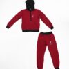 Zasberry Red/Black Full Logo Hoodie Top