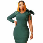 Zasberry Wool Crepe Green Gown